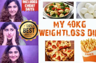 My 40kg Weight Loss DIET (Includes Cheat Days) #healthylife #weightloss