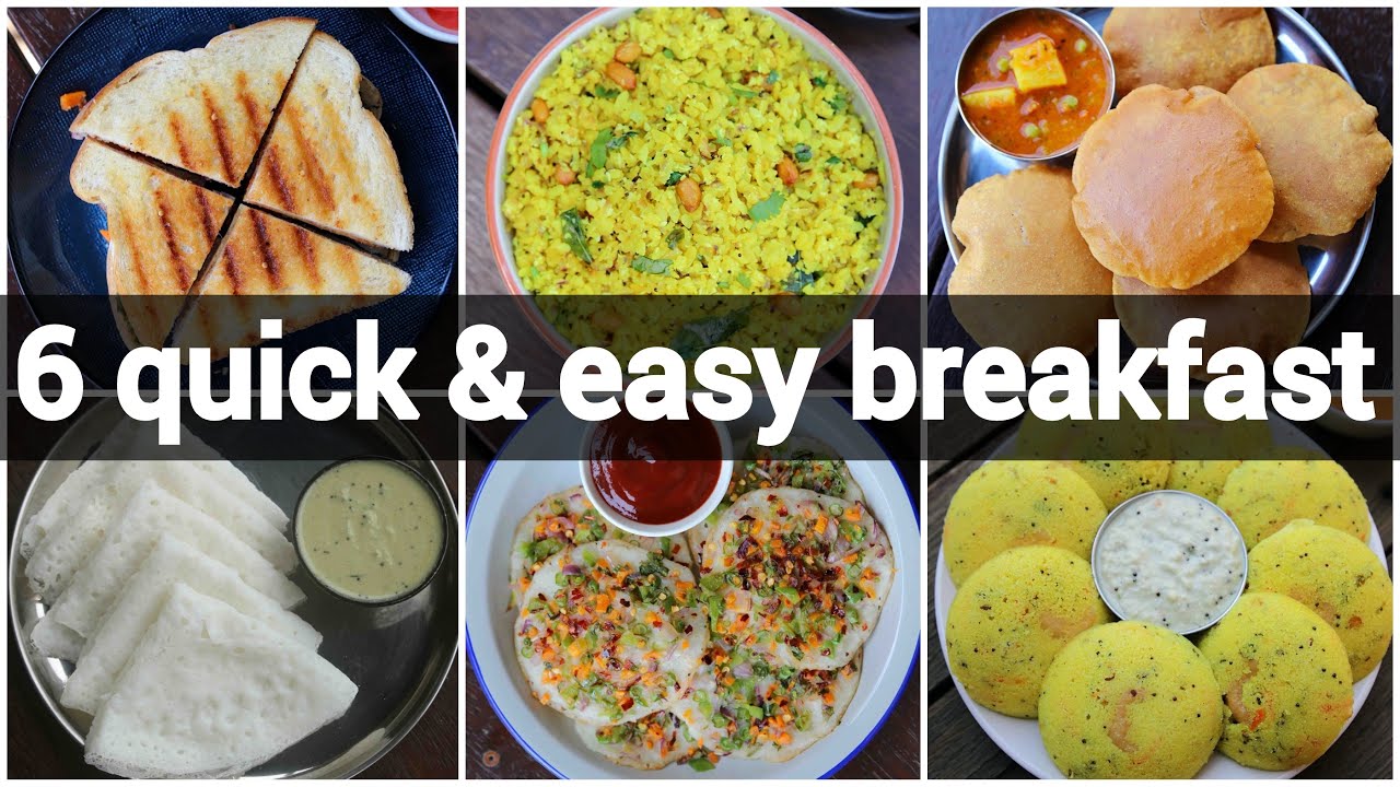 6 quick & easy indian breakfast recipes | instant morning breakfast recipes 6 quick & easy indian breakfast recipes | instant morning breakfast recipes