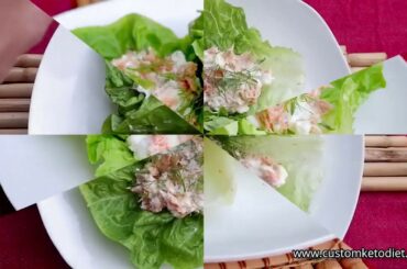 Keto Smoked Salmon in Lettuce Wrap Recipe - Healthy Food For Family
