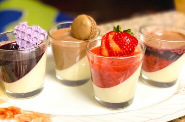 Easiest Panna Cotta - 4 different ways | Low calorie | Coconut milk