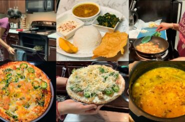 Indian Simple Lunch & Quick Dinner Routine 2020 in Lockdown | Odisha Dalma/ Homemade Tandoori Pizza