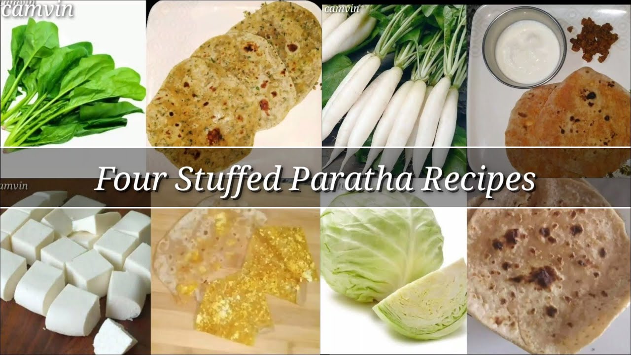 Four Stuffed Paratha Recipes || Healthy Chapathi Recipes || 4 Vegetable Chapathi Recipes Four Stuffed Paratha Recipes || Healthy Chapathi Recipes || 4 Vegetable Chapathi Recipes