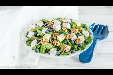 5-Ingredient 1-Minute Fantastic Feta Blueberry Salad - keto, low-carb, healthy, clean-eating
