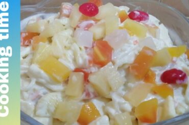 Russian Salad Recipe|Creamy Macaroni Salad|Creamy Macaroni fruit salad|Ramazan Special Fruit salad