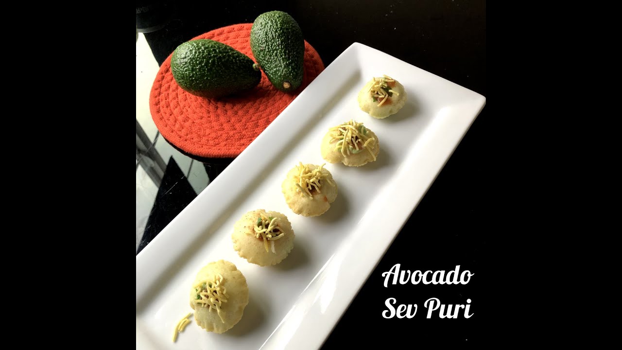 Avocado Sev Puri | 371 Calories | 1 Puri 62 Calories | Recipe with Macros/Micro-nutrients Avocado Sev Puri | 371 Calories | 1 Puri 62 Calories | Recipe with Macros/Micro-nutrients