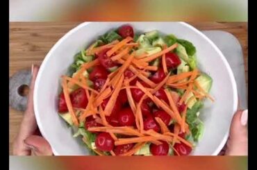 Salad: Avocado lettuce tomato hemp seed and healty dressing/ سلاد و سس خوشمزه
