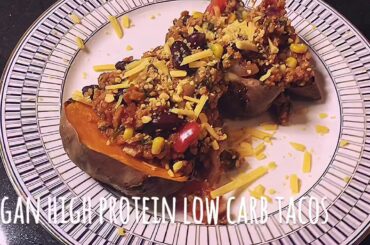 Healthy sweet potatoe taco vegan - gluten free - low card high protein meal lunchbox idea