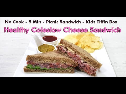 Healthy Coleslaw Cheese Sandwich पौस्टिक कोलस्लॉ चीज़ सैंडविच 5 Min Lunch box and Kids Tiffin IDeas Healthy Coleslaw Cheese Sandwich पौस्टिक कोलस्लॉ चीज़ सैंडविच 5 Min Lunch box and Kids Tiffin IDeas