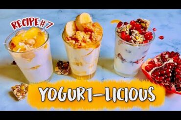 3 DELICIOUS YOGURT PARFAIT/ HOW TO MAKE PARFAIT/ EASY  BREAKFAST RECIPE #YOGURT  #PARFAIT #BREAKFAST