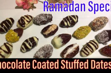 Stuffed dates | Chocolate Covered Stuffed Dates | Ramadan Recipes