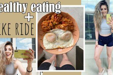 WHAT I EAT IN A DAY | FORTNITE | BIKE RIDE | HEALTHY MEALS