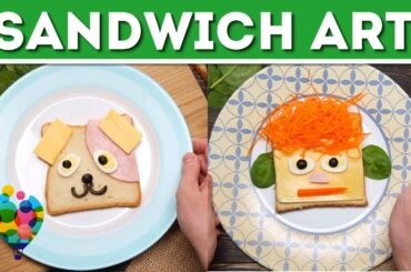 DIY Food Art For Kids: How To Make Sandwiches Smile | Toast Art Ideas | A+ hacks