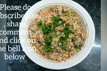 Italian green lentils salad/hari  moong with italian flavours