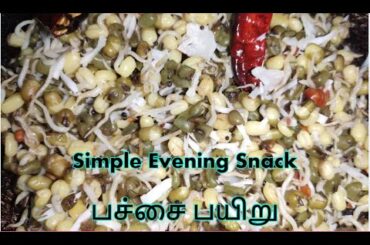 ஹெல்தியான  பச்சைப்பயறு  | Sprouts|Pacha payaru Recipe in Tamil | Simple Healthy snack recipe | TAMIL