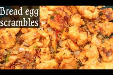 Bread egg recipe| Bread egg scrambles| Bread snacks recipe| Lockdown snacks recipe| instant snacks