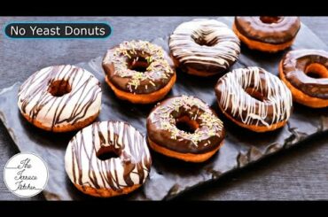 No Yeast Donuts Recipe | Fluffy Donuts Without Eggs & Yeast ~ The Terrace Kitchen
