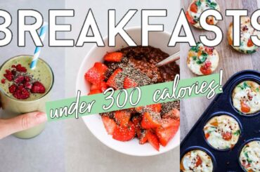 3 HEALTHY BREAKFAST RECIPES UNDER 300 CALORIES! | Quick, easy & healthy breakfast ideas to lose fat!