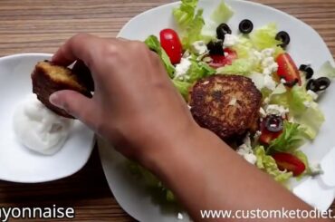 Keto Crab Cakes and Feta Cheese Salad Recipe - Healthy Food For Family