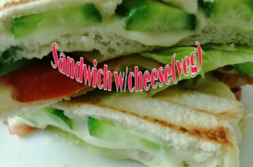 Sandwich w/cheese (veg)healthy breakfast
