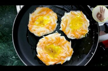 स्वादिष्ट सोपी अणि झटपट अंड्याचा पॅनकेक रेसीपी 🍳Healthy and Easy Breakfast Recipe quick Egg pancake