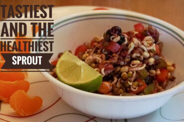 Tasty and healthy Sprouts salad.Sprouts chaat