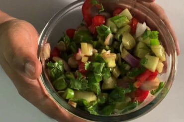 Healthy Chickpea Salad with fish sauce dressing | Easy Homemade Salad Recipe