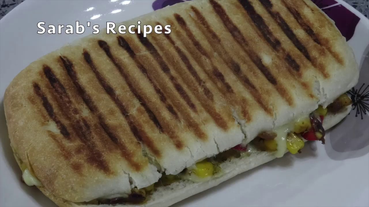 VEGETABLE PANINI | Healthy snack | Quick recipe | Sarab's Recipes VEGETABLE PANINI | Healthy snack | Quick recipe | Sarab's Recipes