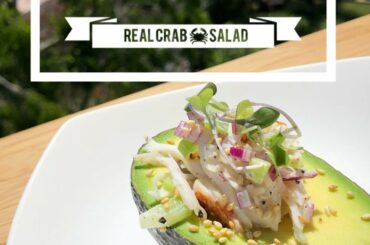 Summer recipe ideas : Real Crab Salad. Fancy appetizer in 1 minute