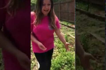 Gardening with Ms. Amin.