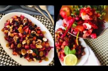 HEALTHY SALAD RECIPE|BEETROOT Mixed Crunchy Salad Recipe|Queen Salad Recipe | Genius Kitchen