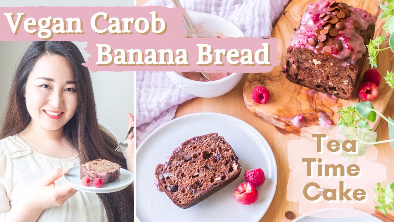VEGAN TEA TIME CAKE RECIPE // Gluten free carob banana bread | healthy almond flour banana bread VEGAN TEA TIME CAKE RECIPE // Gluten free carob banana bread | healthy almond flour banana bread