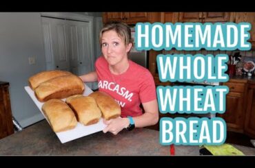 Easy Homemade 100% Whole Wheat Bread | Cook with Me
