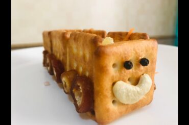 Fireless Cooking - Healthy Biscuit Train | Kids Cooking | Kids Recipe | Innovative Dish | Evika Garg