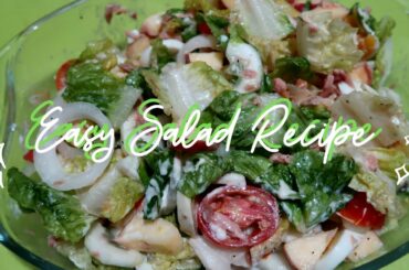 How to: EASY SALAD RECIPE (tuna + veggie + fruit)