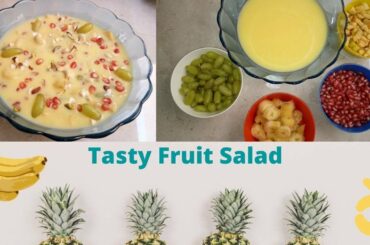 Fruit Salad | Custard  Fruit salad recipe | Healthy Dessert | Fruit Custard recipe 😋😋😋😋