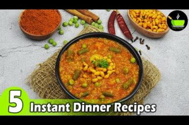 5 Lockdown Recipes   | 6 Easy Dinner Recipes | Indian Dinner Plan | Dinner Ideas | Restaurant Style