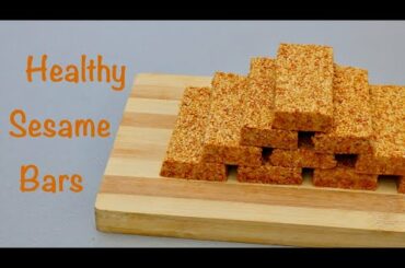 Healthy Sesame Bars recipe using only 3 ingredients| Easy Snack Recipe |