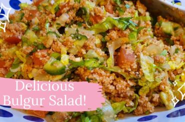 HOW TO MAKE A DELICIOUS BULGUR SALAD || VEGAN WEIGHT LOSS RECIPE