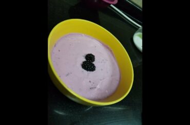 Homemade Flavoured Yogurt Recipe | Black Berry | Quick Healthy Snack
