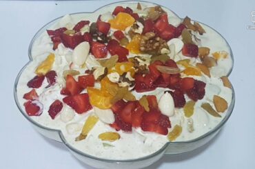 Creamy Fruit Chaat/creamy fruit delight/best idea for iftar by delicious delight pk.
