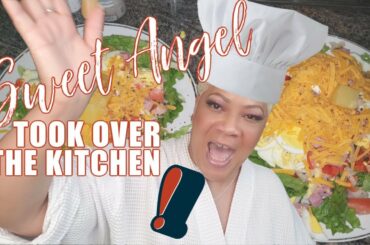 SWEET ANGEL TAKES OVER THE COOKING FOR A DAY or TWO?? + Power AirFryer Oven Plus, 6-Quart
