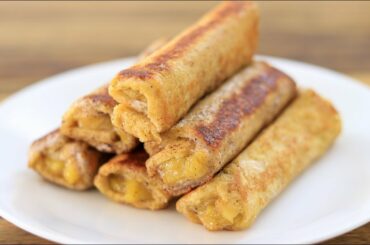 Banana Bread Toast Recipe | Banana French Toast Roll-Ups