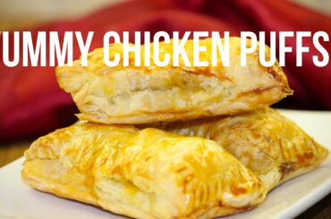How to Make Chicken Puffs- Chicken Filling Recipe- Kerala Chicken Puffs