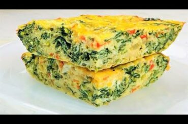Eggs with Spinach | Easy and Healthy Spinach Egg Casserole | Easy Breakfast