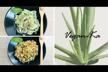 Healthy Vegan Recipes: 2 Vegetable Spirals - Carrot Spirals & Courgette Spirals (with 2x Guacamole)