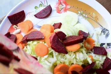 how to make a healthy salad in just a few minutes//desi indian salad recipe