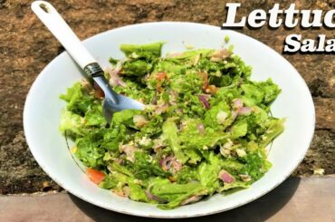 Lettuce Salad Recipe - How To Make Quick & Easy Lettuce Salad - Healthy Salad Recipe