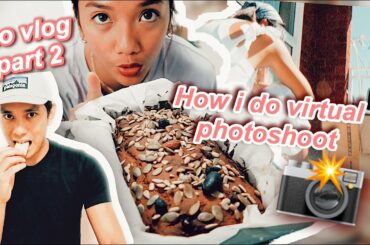 iso vlog part 2 (cooking healthy banana bread, bts virtual photoshoot, hamzah funny story haha)