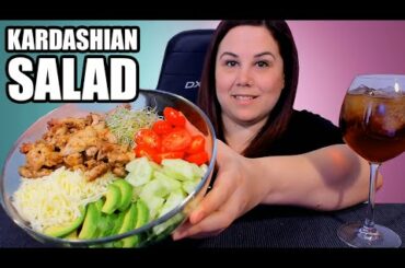 KARDASHIAN SALAD MUKBANG 먹방 • Healthy low carb and low calorie Chef's Salad with recipe 🥗