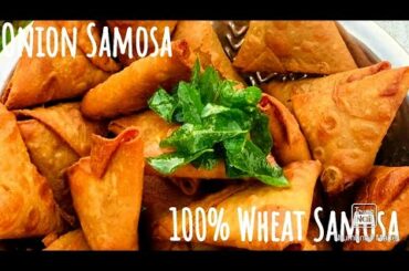 Crispy onion samosa/snack recipe/mini samosa/healthy snack/wheat onion samosa/crispy samosa